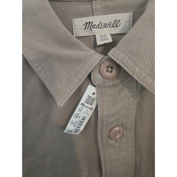 NWT Madewell  Garment-Dyed Straight-Hem Work Shirt size XS Style NR742 - Picture 3 of 3